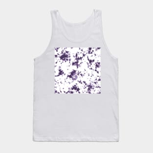 Plum violet and white Storm - Tie-Dye Shibori Texture Tank Top